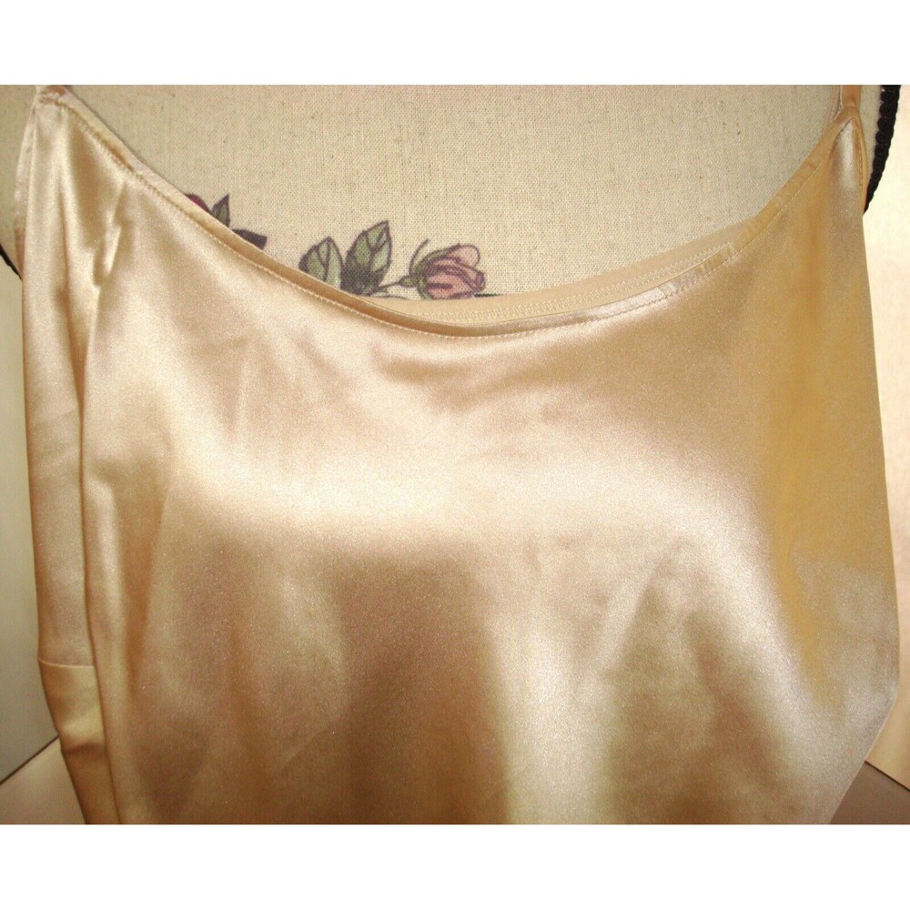 NWT New Ryllace 20 Silk Blouse Cami Beige Champagne Tank Camisole Top Plus Shiny - Picture 10 of 13